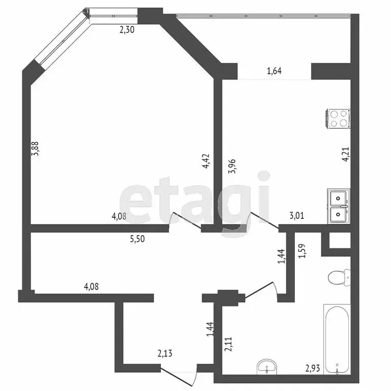 1-комнатная квартира: Симферополь, Балаклавская улица, 41А (57.5 м) - Фото 1