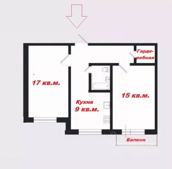 2-к кв. Ленинградская область, Гатчина ул. Чехова, 22/2 (55.4 м) - Фото 2