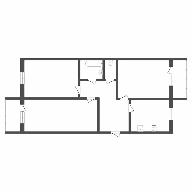 3-комнатная квартира: Тюмень, Флотская улица, 30 (64 м) - Фото 0