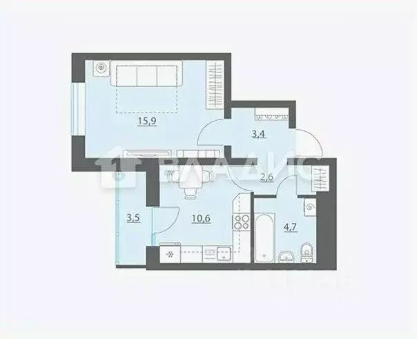 1-к кв. Воронежская область, Воронеж Московский просп., 189/3 (36.6 м) - Фото 1