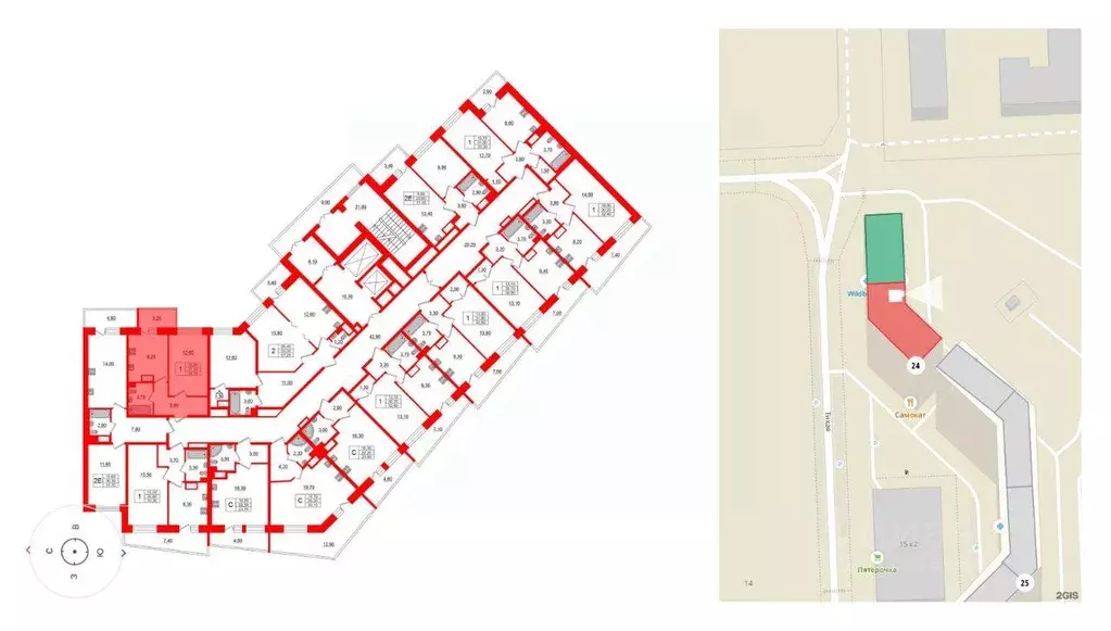 Квартира, 1 комната, 32.1 м - Фото 0