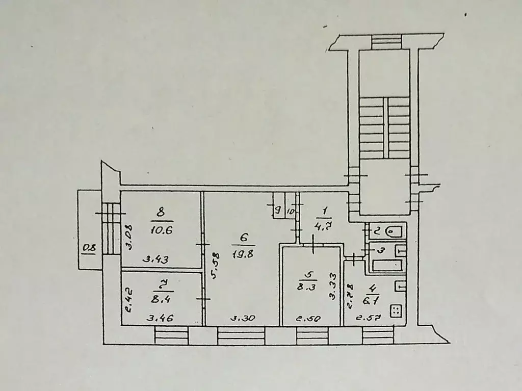 4-к кв. Псковская область, Псков Вокзальная ул., 36 (62.3 м) - Фото 2