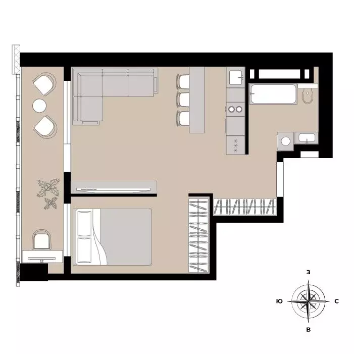 2-к кв. Приморский край, Владивосток Енисейская ул. (36.01 м) - Фото 2