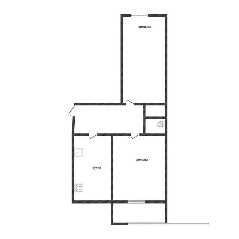 2-комнатная квартира: Омск, улица Герцена, 252 (50 м) - Фото 0