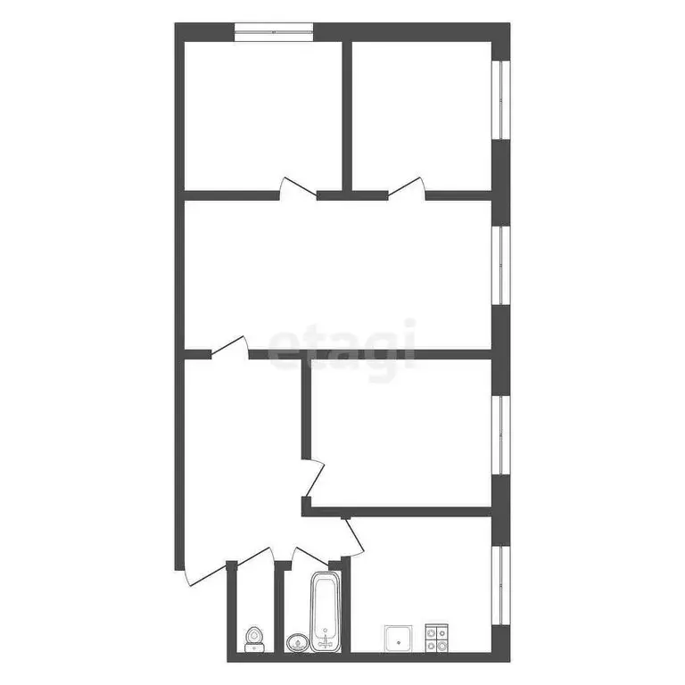 4-комнатная квартира: Абакан, Пирятинская улица, 22 (60.5 м) - Фото 1