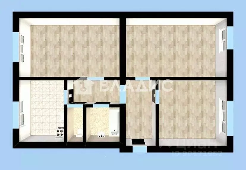 3-к кв. Башкортостан, Стерлитамак Революционная ул., 11 (78.5 м) - Фото 2