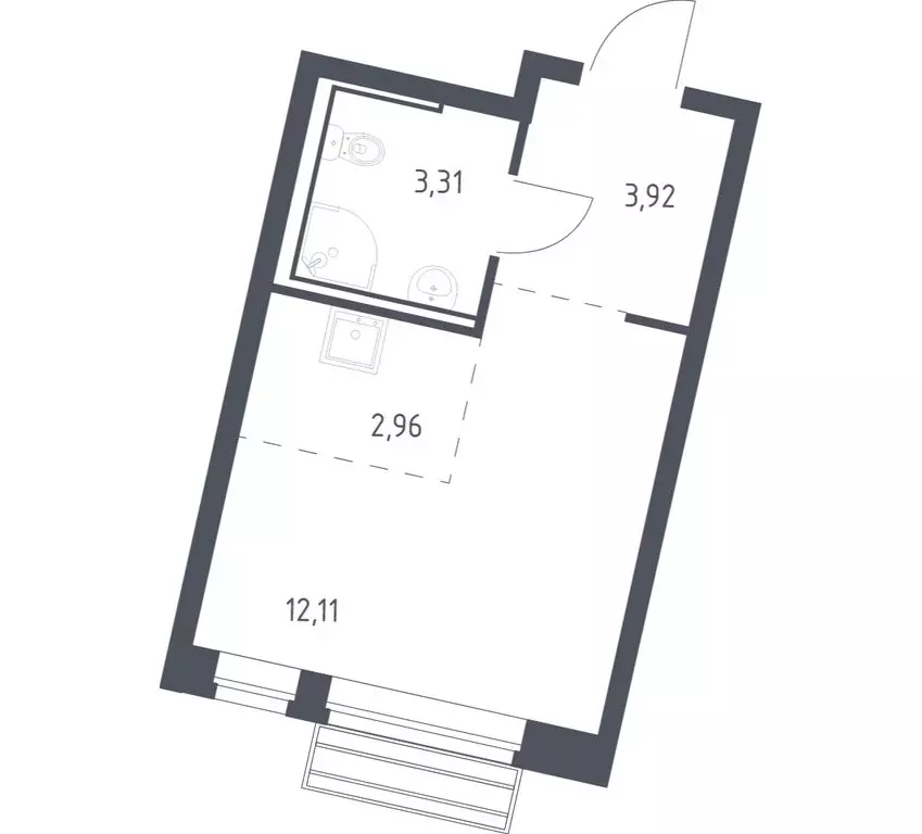 Квартира-студия: село Лайково, микрорайон Город-Событие, ЖК Рублёвский ... - Фото 1
