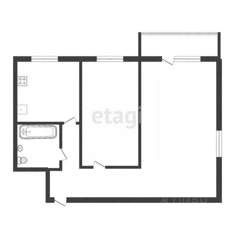 2-к кв. Кемеровская область, Кемерово Космическая ул., 3 (42.0 м) - Фото 2