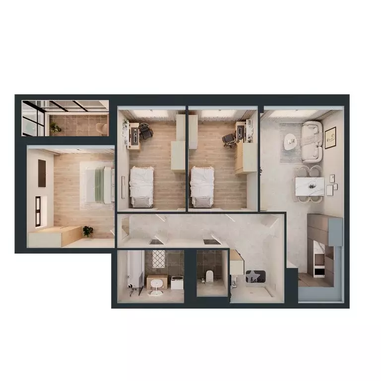 3-комнатная квартира: Брянск, улица Дуки, 46 (68.15 м) - Фото 2