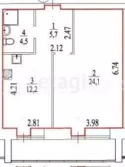 1-к кв. Архангельская область, Архангельск Московский просп., 50к1 ... - Фото 2