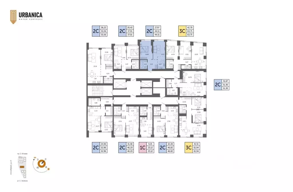 2-к кв. Башкортостан, Уфа Зеленая Роща жилрайон, Урбаника жилой ... - Фото 2