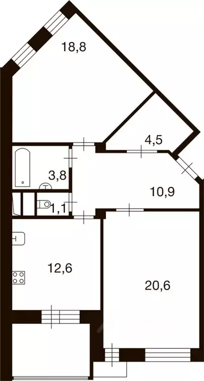 2-к кв. Москва д. Ивановское, ул. Семена Гордого, 12 (73.1 м) - Фото 0