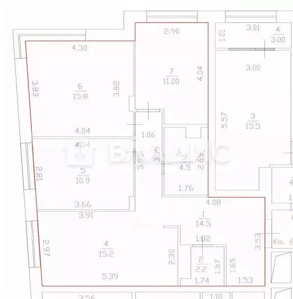 3-к кв. Нижегородская область, Нижний Новгород ул. Лесной городок, 7Б ... - Фото 2