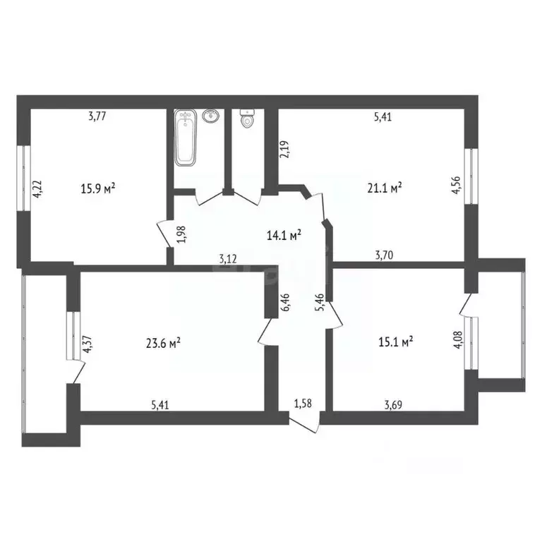 3-к кв. Амурская область, Благовещенск Амурская ул., 229 (100.3 м) - Фото 2