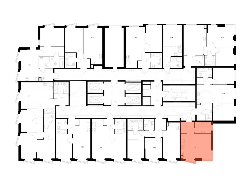 Квартира-студия, 30,8 м, 32/32 эт. - Фото 1