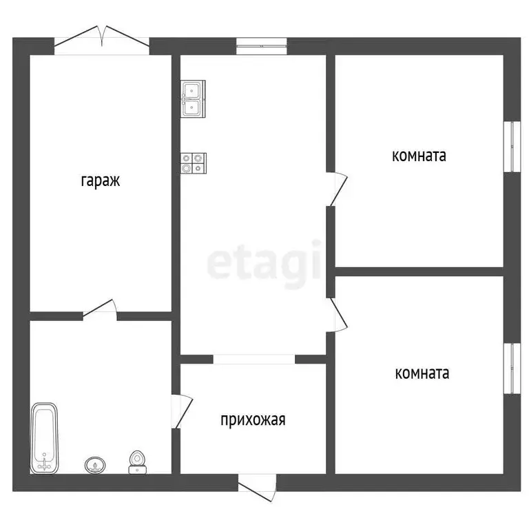 Дом в Ялуторовск, улица Пущина (51.8 м) - Фото 1