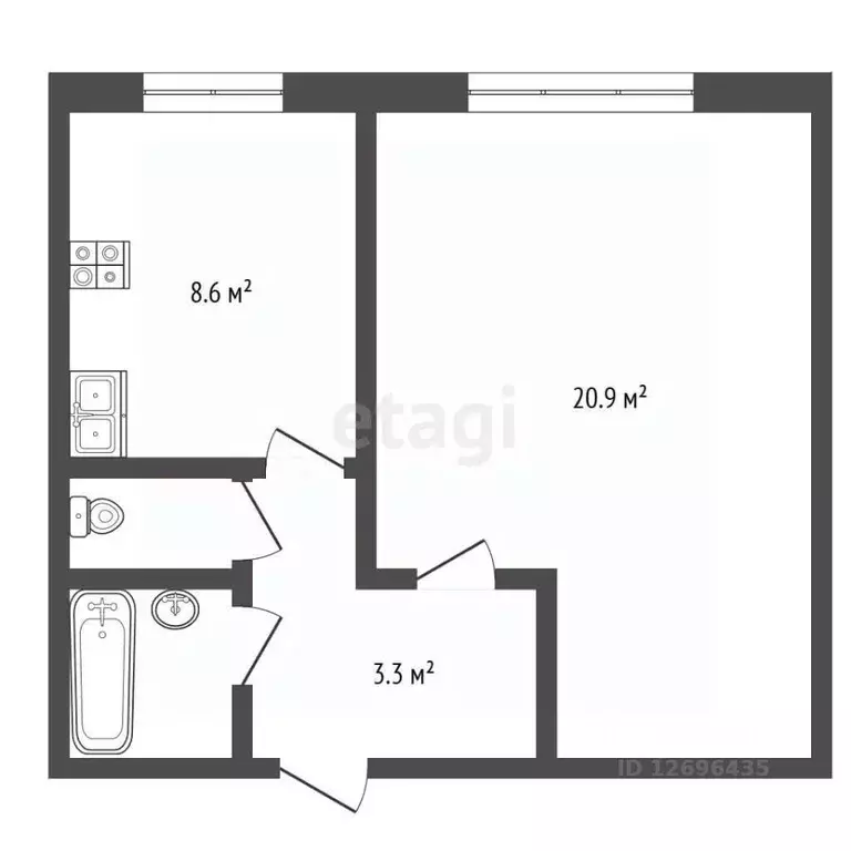 1-к кв. Москва ул. Маршала Савицкого, 24 (43.0 м) - Фото 2