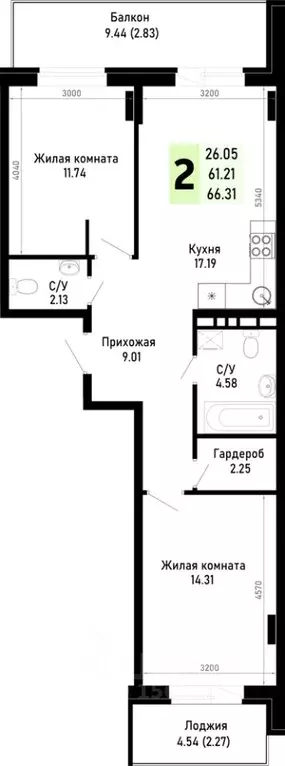 2-к кв. Краснодарский край, Анапа муниципальный округ, Нижняя ... - Фото 0