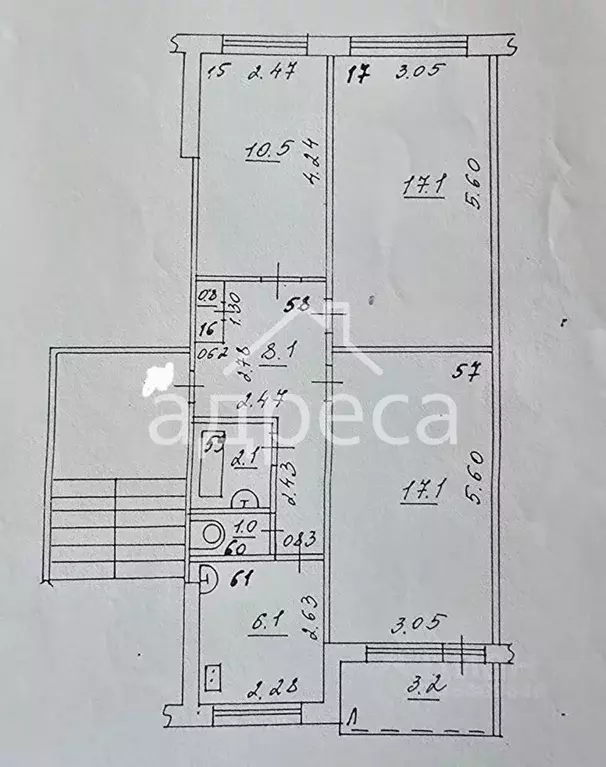 3-к кв. Самарская область, Самара Алма-Атинская ул., 138 (62.0 м) - Фото 2