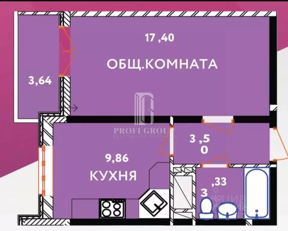 1-к кв. Дагестан, Махачкала ул. Времена Года (39.0 м) - Фото 2