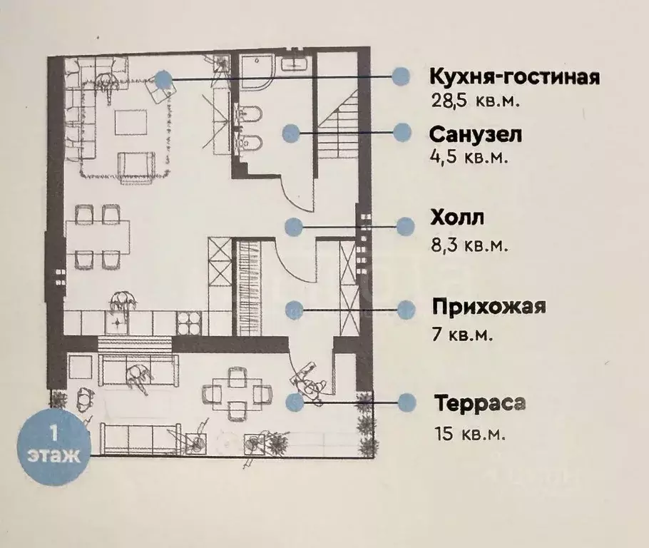 Таунхаус в Воронежская область, Рамонский район, Яменское с/пос, д. ... - Фото 2