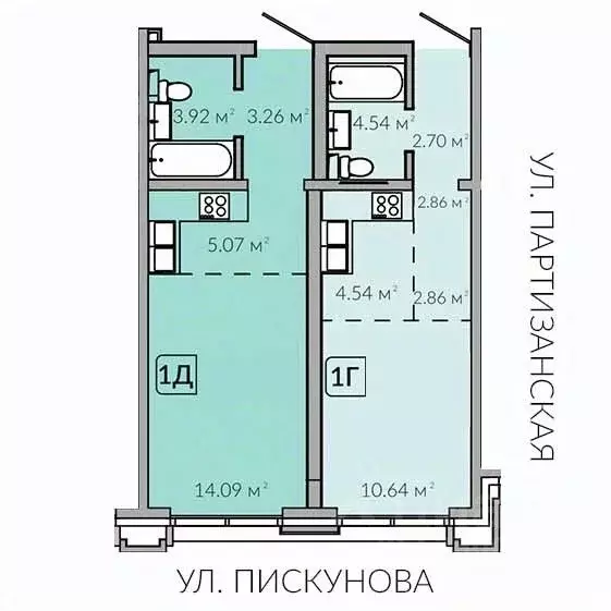 Студия Иркутская область, Иркутск Байкальская ул., 91 (31.0 м) - Фото 1