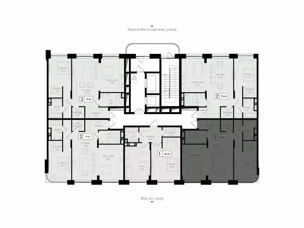 2-комнатная квартира: Москва, 1-я улица Бухвостова, 2к3 (71 м) - Фото 1