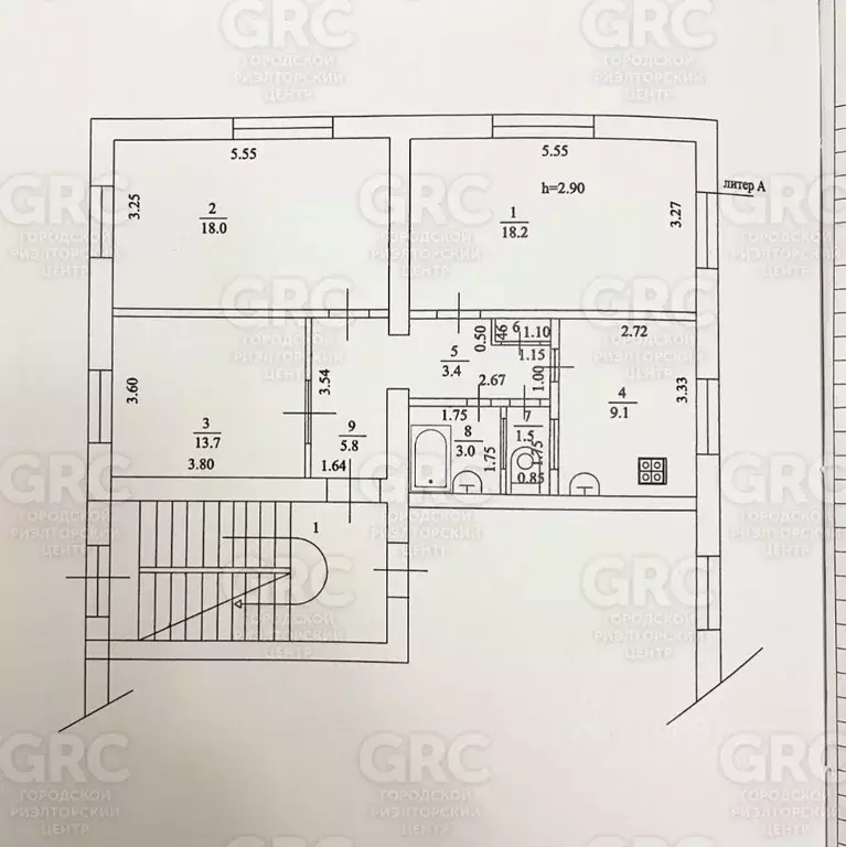 3-к кв. Краснодарский край, Сочи Центральный мкр, ул. Горького, 38 ... - Фото 2