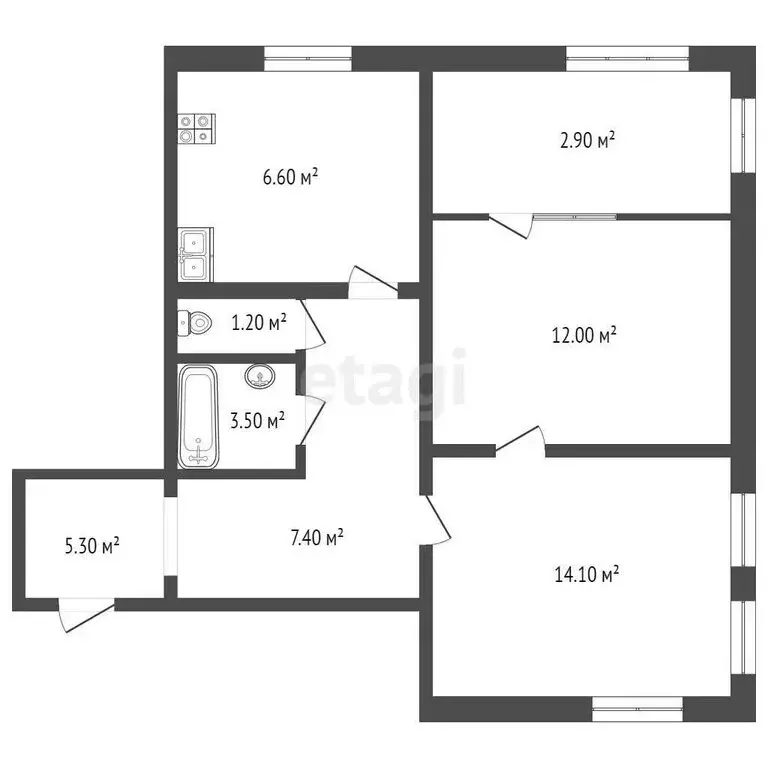 2-комнатная квартира: Севастополь, улица Гоголя, 8 (51.6 м) - Фото 0