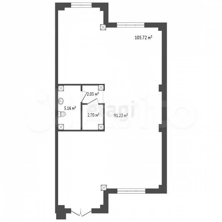Продам помещение свободного назначения, 105.72 м - Фото 0