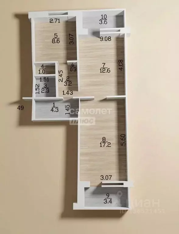 2-к кв. Башкортостан, Уфа ул. Мубарякова, 16 (49.5 м) - Фото 2