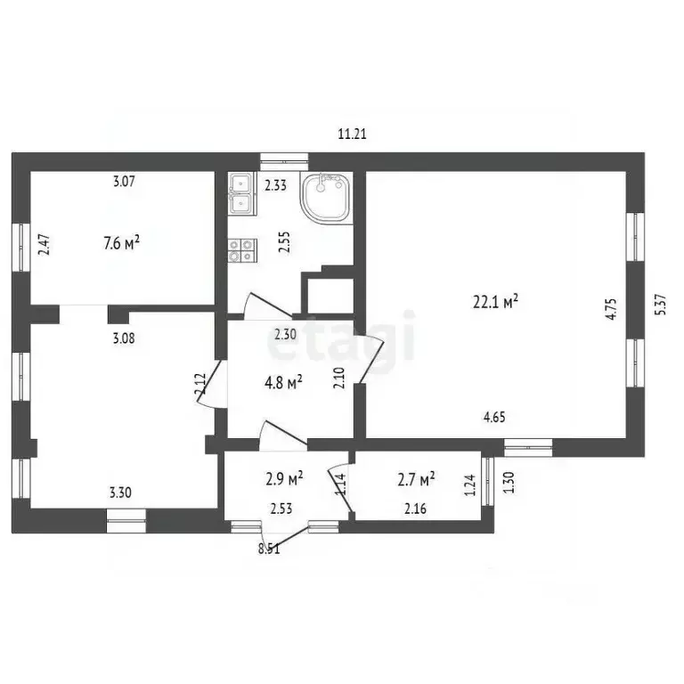 Дом в Белгородская область, Белгород Донецкая ул., 13 (55 м) - Фото 1