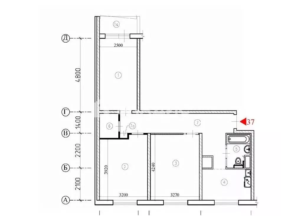 3-к кв. Москва Новочеркасский бул., 14 (58.7 м) - Фото 2