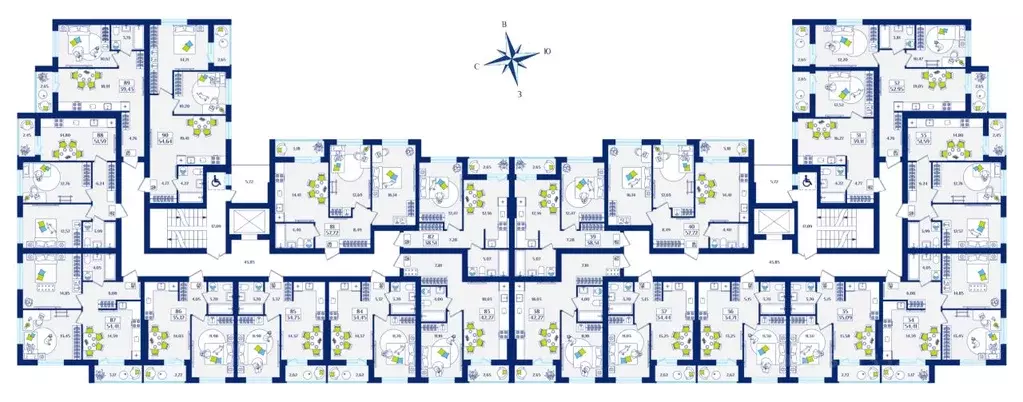 2-к кв. Калининградская область, Зеленоградск  (54.41 м) - Фото 2