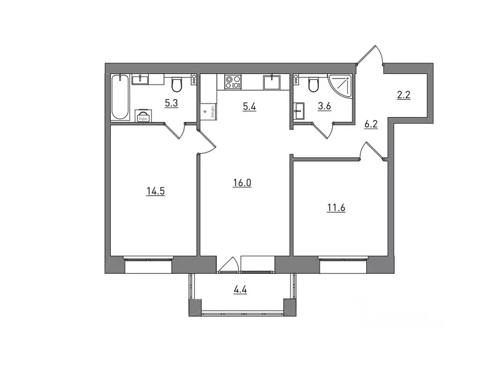 3-к кв. Кировская область, Киров городской округ, пос. Чистые Пруды ... - Фото 2