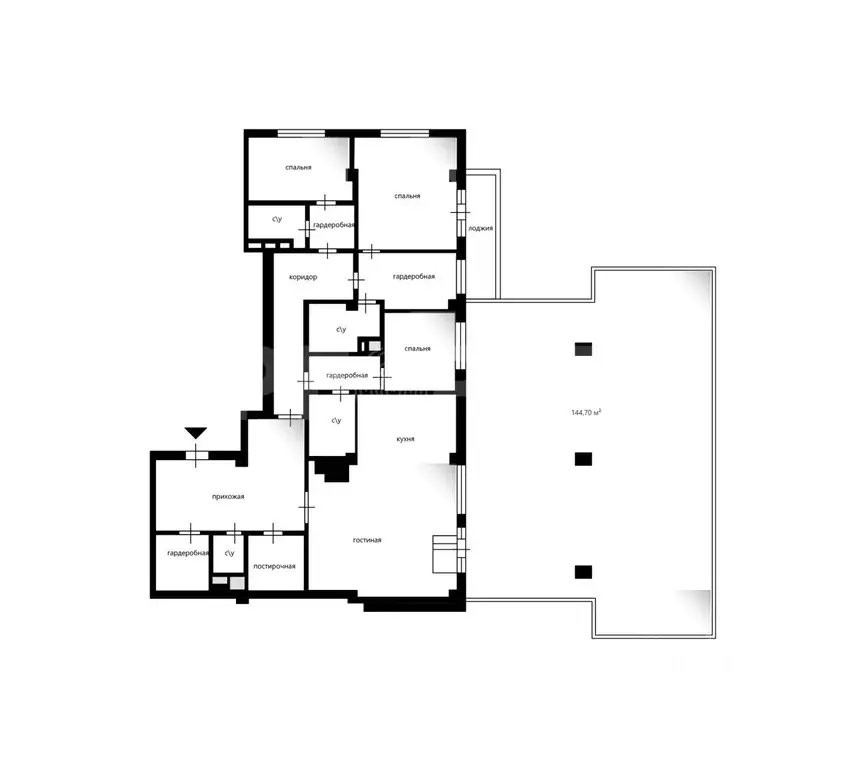 4-к кв. Москва Большой Строченовский пер., 9 (192.1 м) - Фото 2