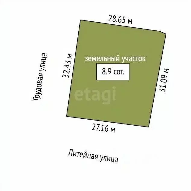 Участок в Амурская область, Благовещенск Трудовая ул., 121 (8.9 сот.) - Фото 1