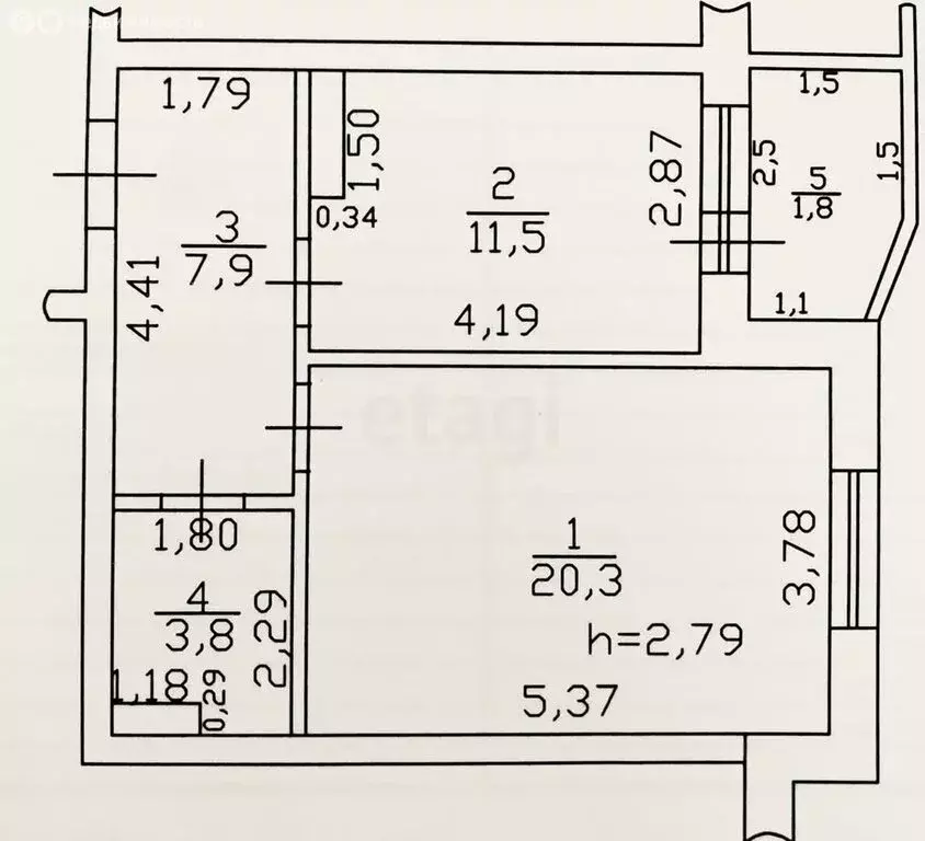 1-комнатная квартира: Казань, улица Космонавтов, 42А (44 м) - Фото 1