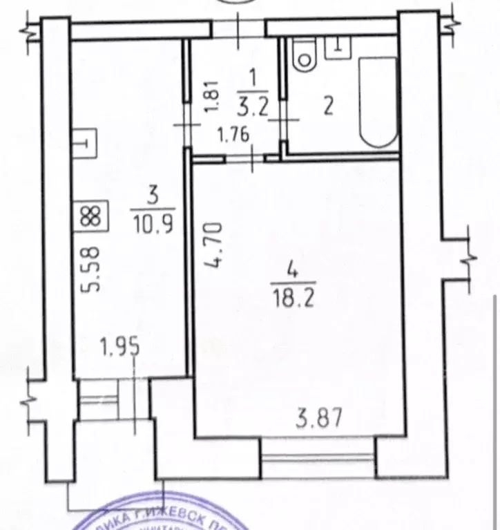 1-к кв. Удмуртия, Ижевск ул. Тимирязева, 9 (35.6 м) - Фото 2
