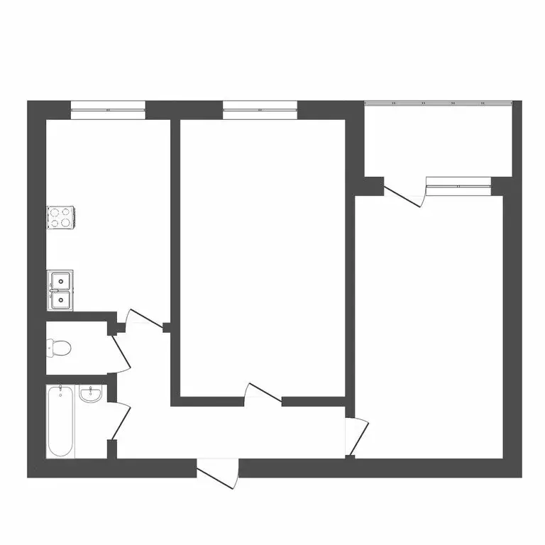 2-комнатная квартира: Тюмень, улица Энергетиков, 51 (50.3 м) - Фото 1