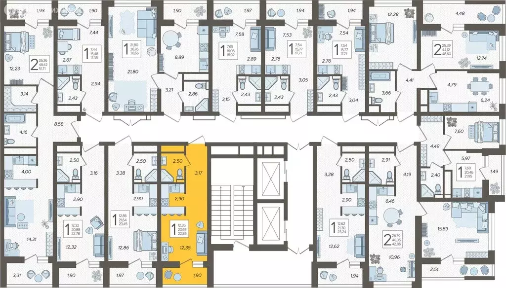 Квартира-студия: Сочи, микрорайон Бытха, Ясногорская улица, 16/2к10 ... - Фото 1