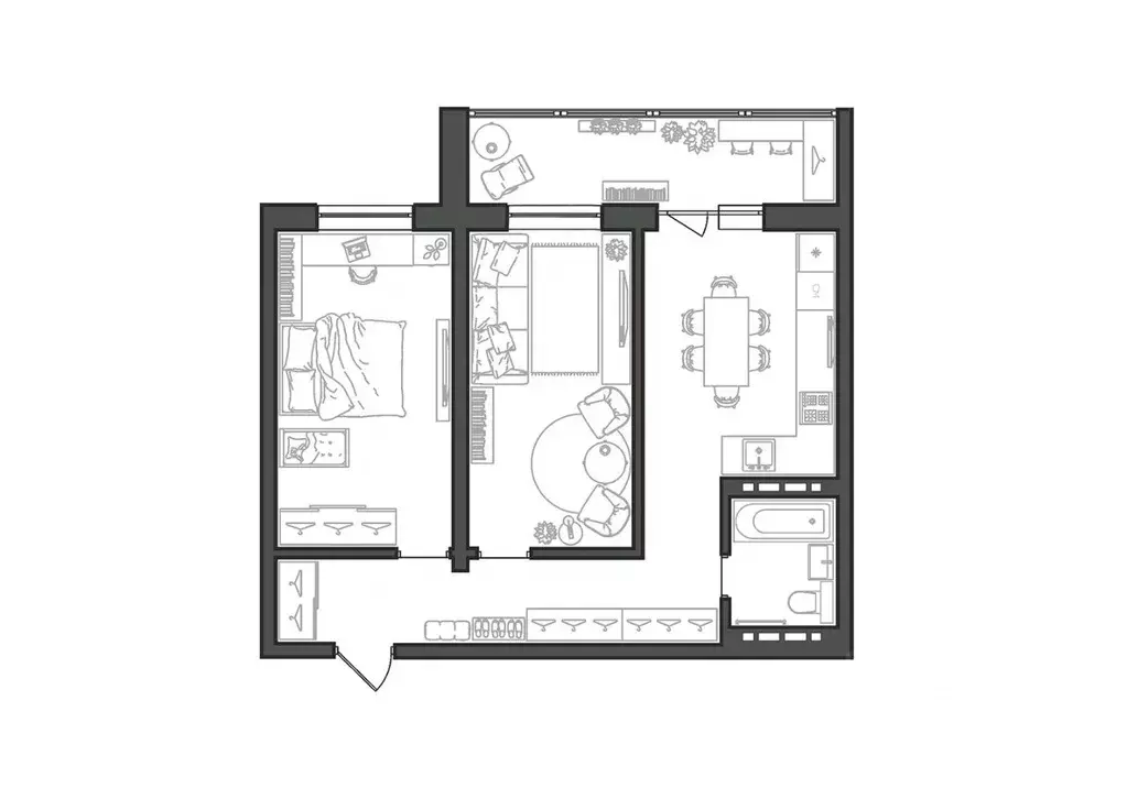 2-к кв. Волгоградская область, Волгоград Квартал жилой комплекс (58.7 ... - Фото 1