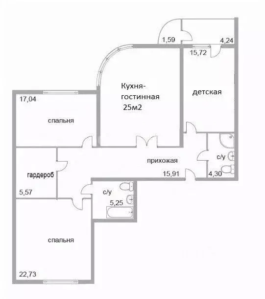3-к кв. Ханты-Мансийский АО, Сургут ул. Мелик-Карамова, 4 (111.6 м) - Фото 2