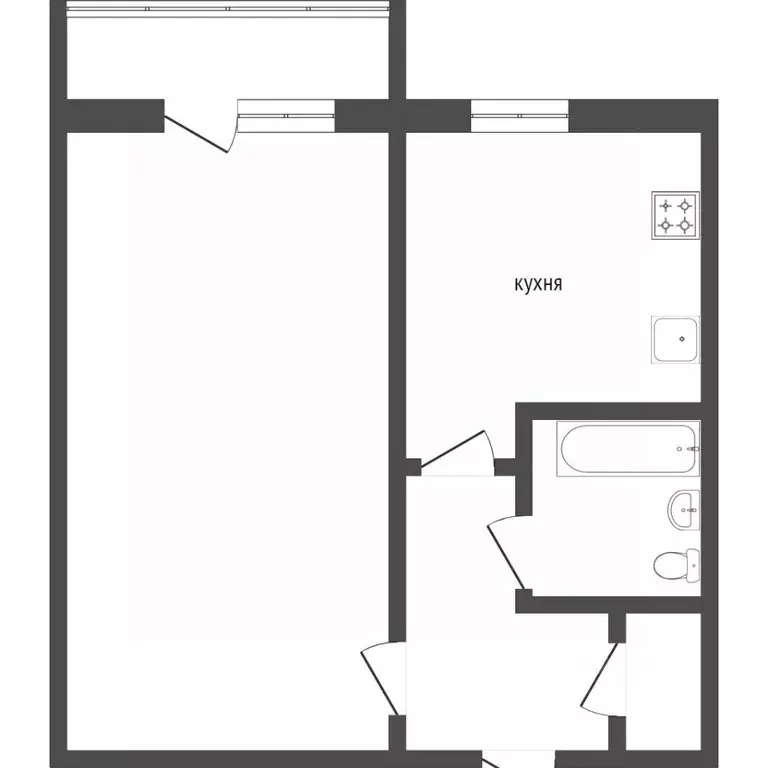 1-к кв. Омская область, Омск Городок Нефтяников мкр, ул. Волкова, 3 ... - Фото 2