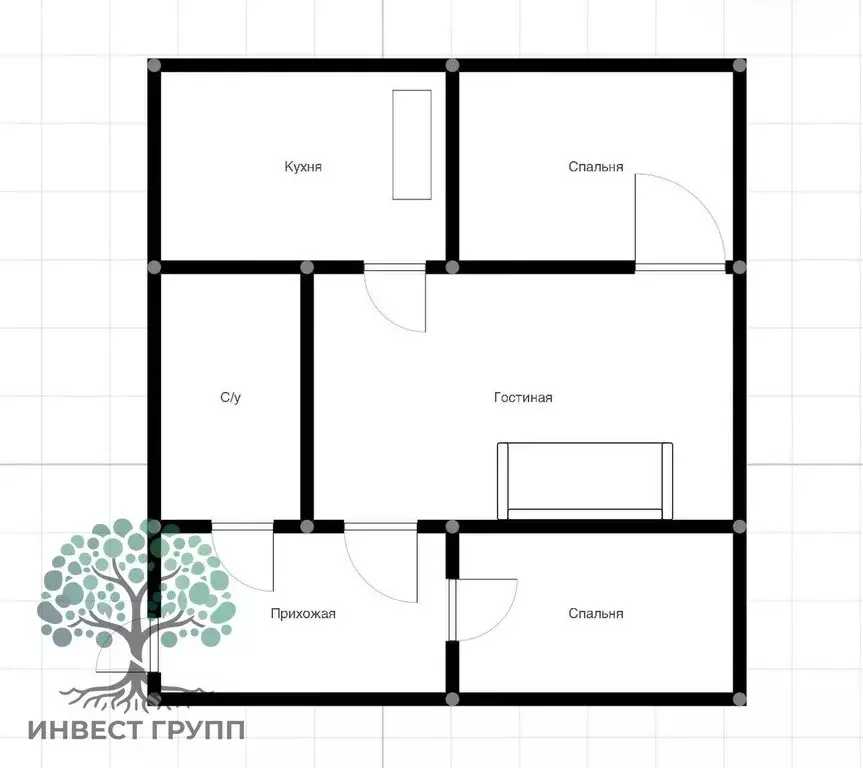3-комнатная квартира: Самара, улица 22-го Партсъезда, 8А (53.8 м) - Фото 1