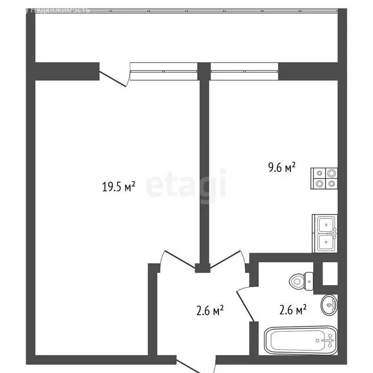 1-комнатная квартира: Рыбинск, Крестовая улица, 128 (30.4 м) - Фото 0
