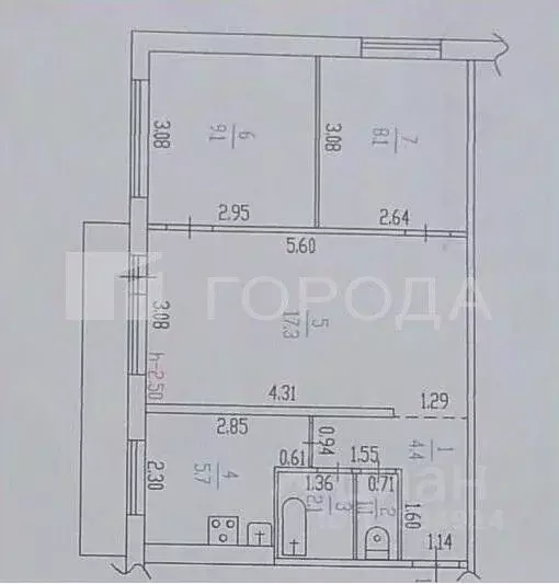 3-к кв. Алтайский край, Барнаул ул. Георгиева, 2/11 (47.8 м) - Фото 1