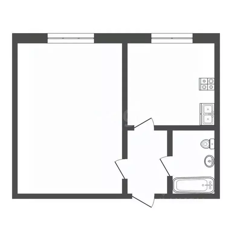 1-к кв. Мордовия, Саранск ул. Попова, 64Гк1 (40.3 м) - Фото 2