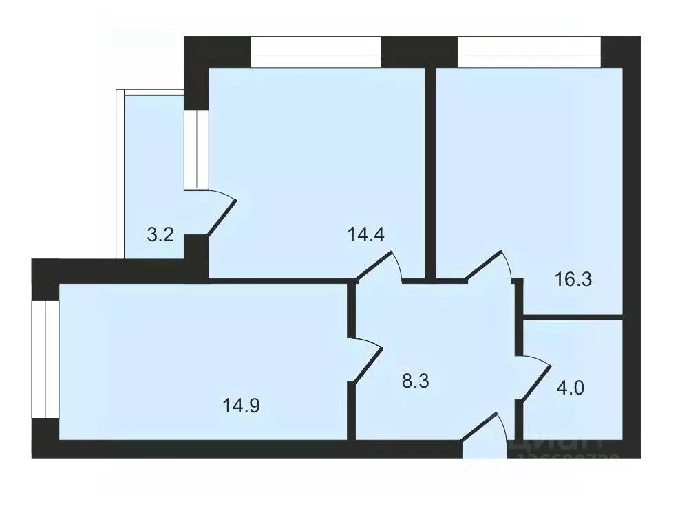 2-к кв. Владимирская область, Суздаль Советская ул., 61 (59.5 м) - Фото 1