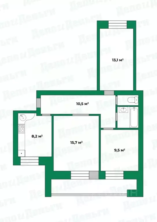 3-к кв. Кировская область, Киров Пролетарская ул., 25 (64.6 м) - Фото 2
